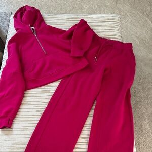 lululemon athletica Fuchsia Track Pants & Hoodie Set